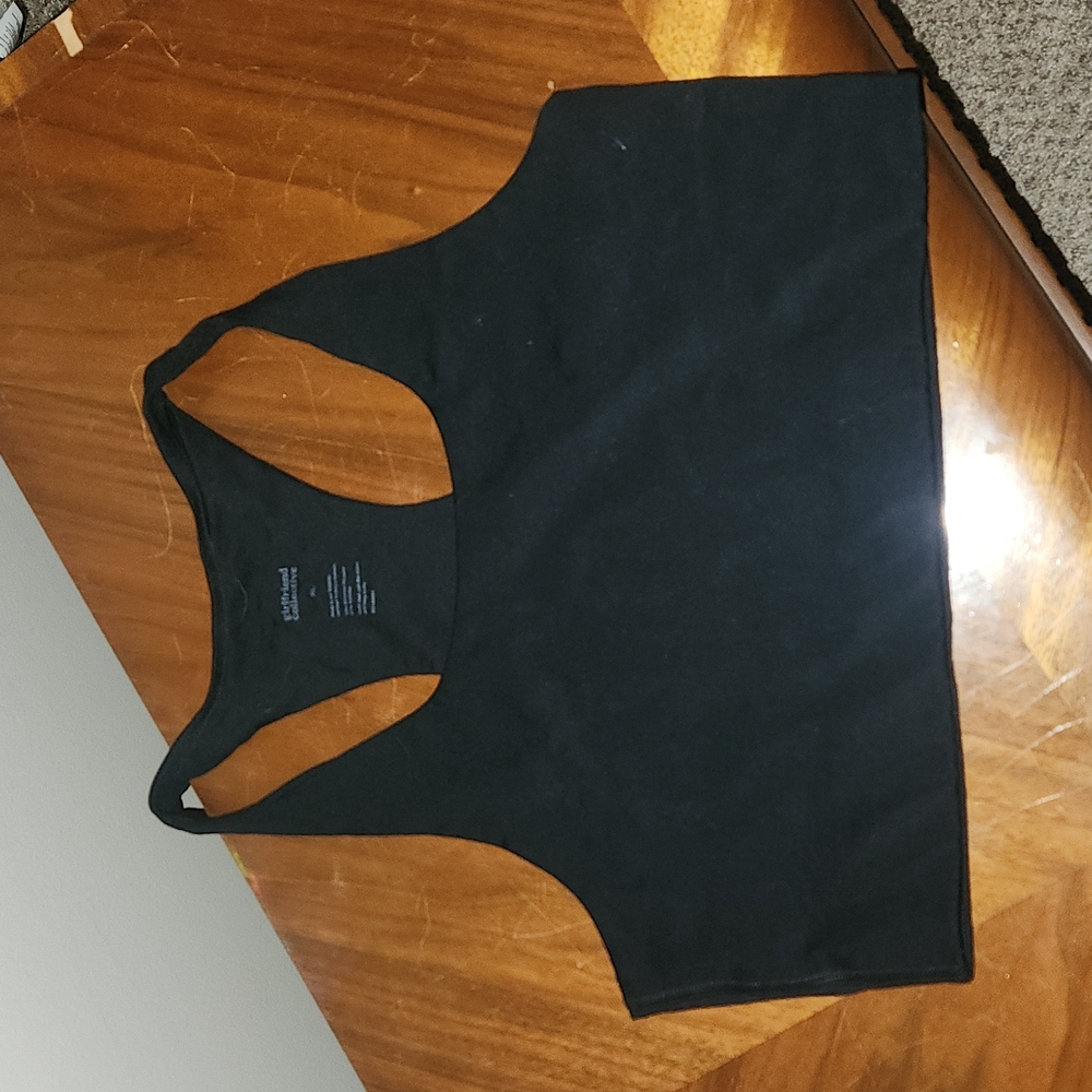 Girlfriend Collective Black Paloma Racerback Bra XL